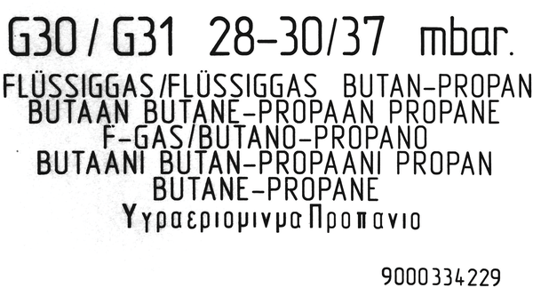 00633115 Sada trysek do sporáku zkapalněný plyn